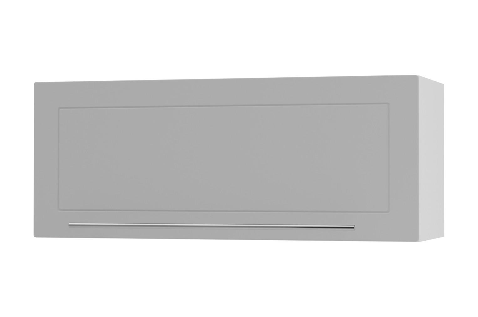KLAPPHÄNGESCHRANK Kvantum W4B/90-AV Dust Grey Matt / Weiß Matt 90 / 32,5 / 36cm - Weiß/Grau, Holz/Holzwerkstoff (90/36/32.5cm) - Feldmann-Wohnen