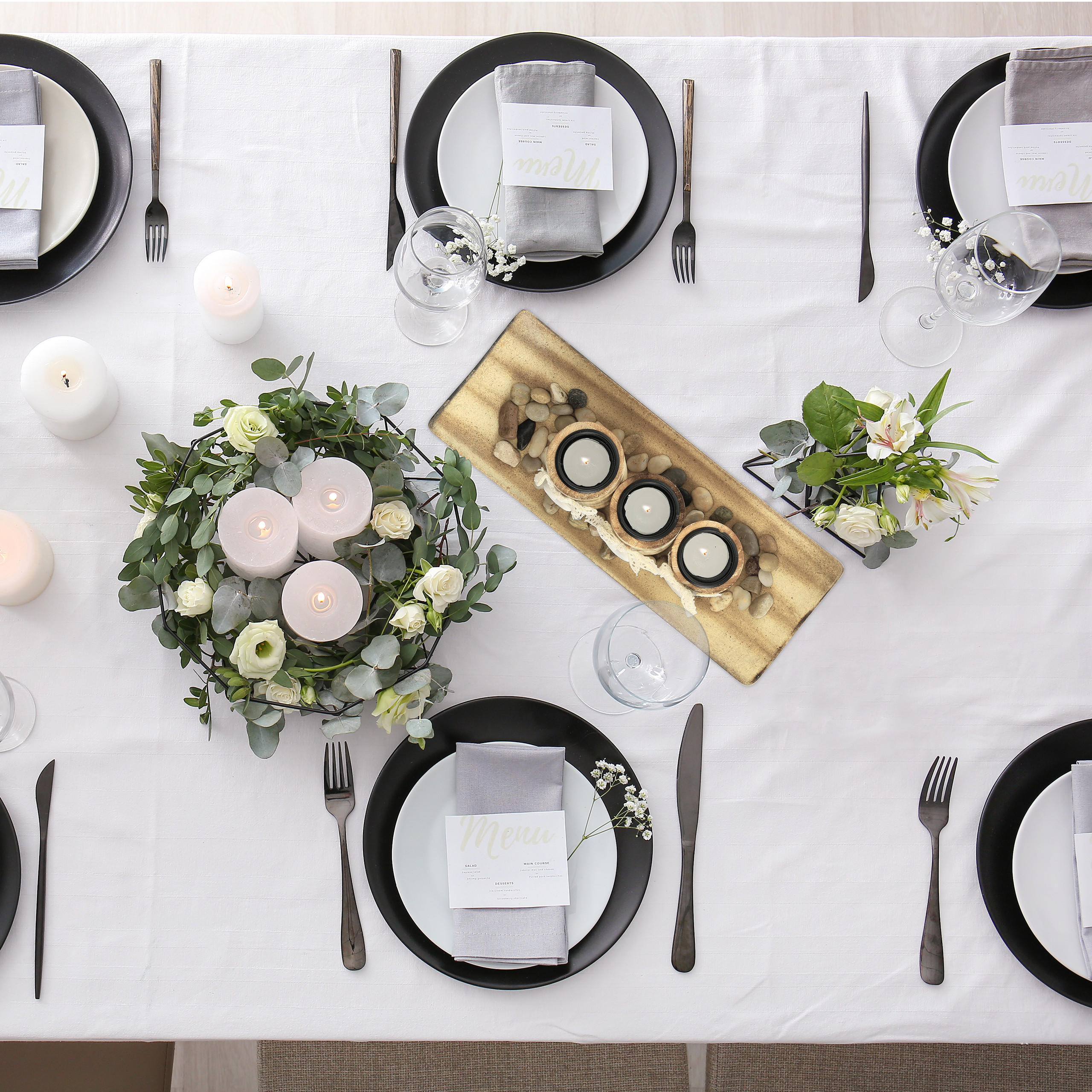 TEELICHTHALTER - Hellbraun, Holzwerkstoff/Stein (13cm) - Relaxdays