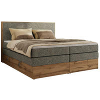 BOXBETT WOOD CLASSIC KING 200/200 - Grau Strukture - H4 - Grau, Textil (200/200cm) - MKS