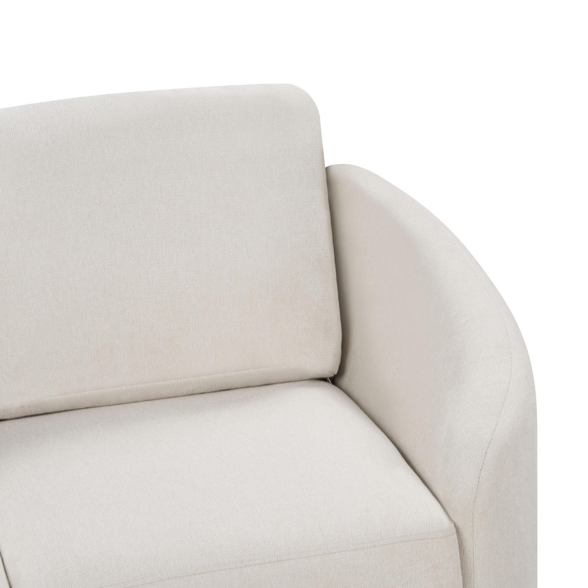 3-SITZER-SOFA hellbeige/gold Trosa - Beige/Goldfarben, Textil (203/88/86cm) - Beliani