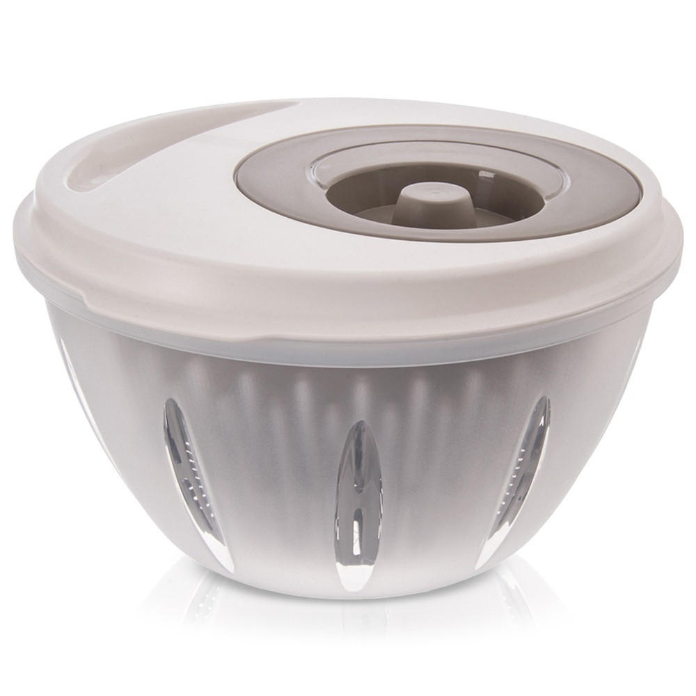 SALATSCHLEUDER ELA Beige Weiß 4,5 l - Transparent, Kunststoff (25.5/14.5cm) - Orion 