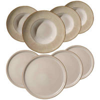 PIZZA & PASTA SET Nerano beige 8er Set - Beige, Keramik (1/1/1cm) - Ritzenhoff Breker