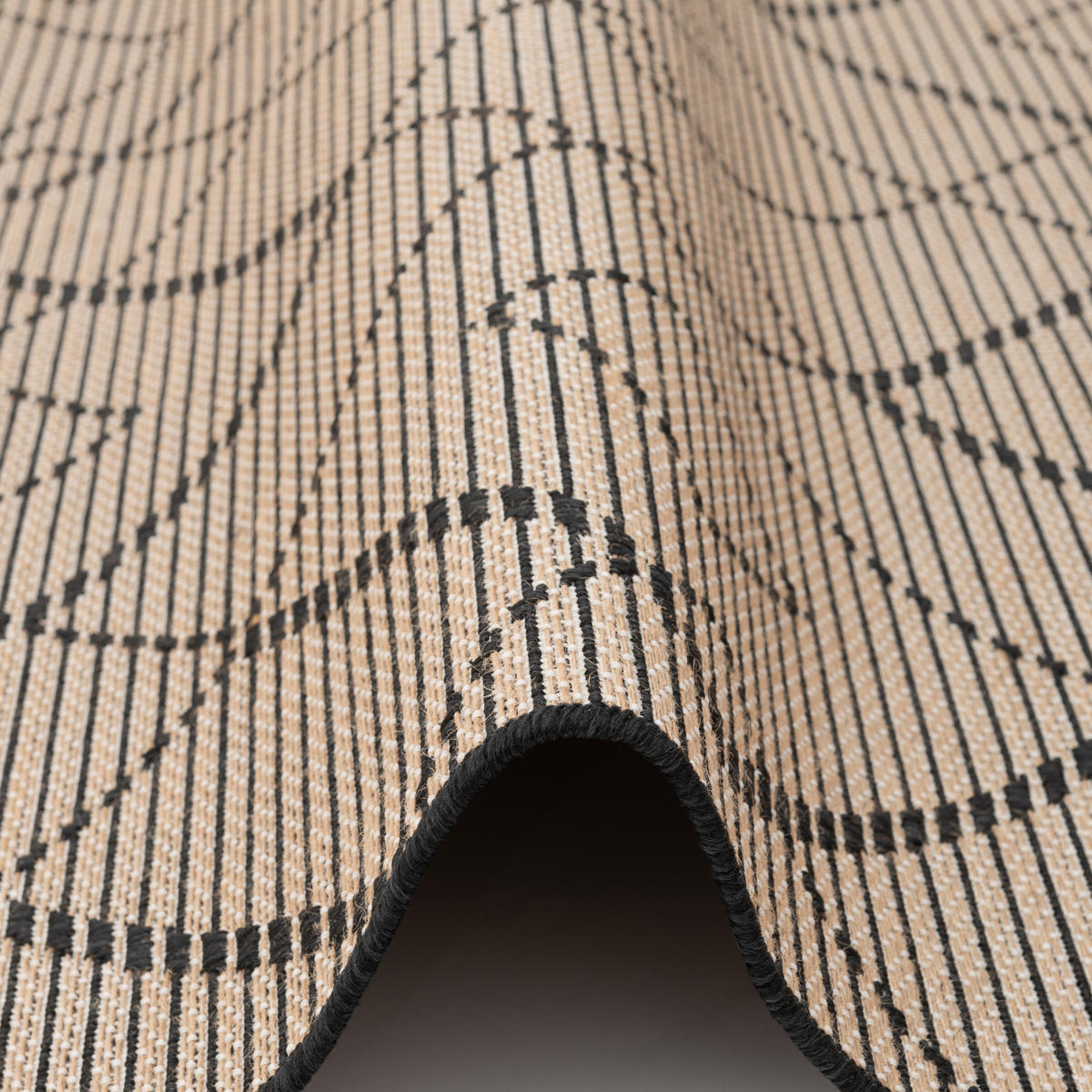 JUTE NATUR ETHNO STYLE TEPPICH ORIGIN RAUTEN - Beige, Textil (120/170cm) - Pergamon