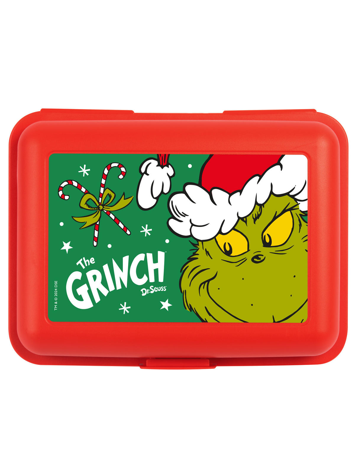 BROTDOSE The Grinch Rot 17,5 x 12,8 x 6,9 cm - Rot, Kunststoff (17.5/6.9/12.8cm) - United Labels