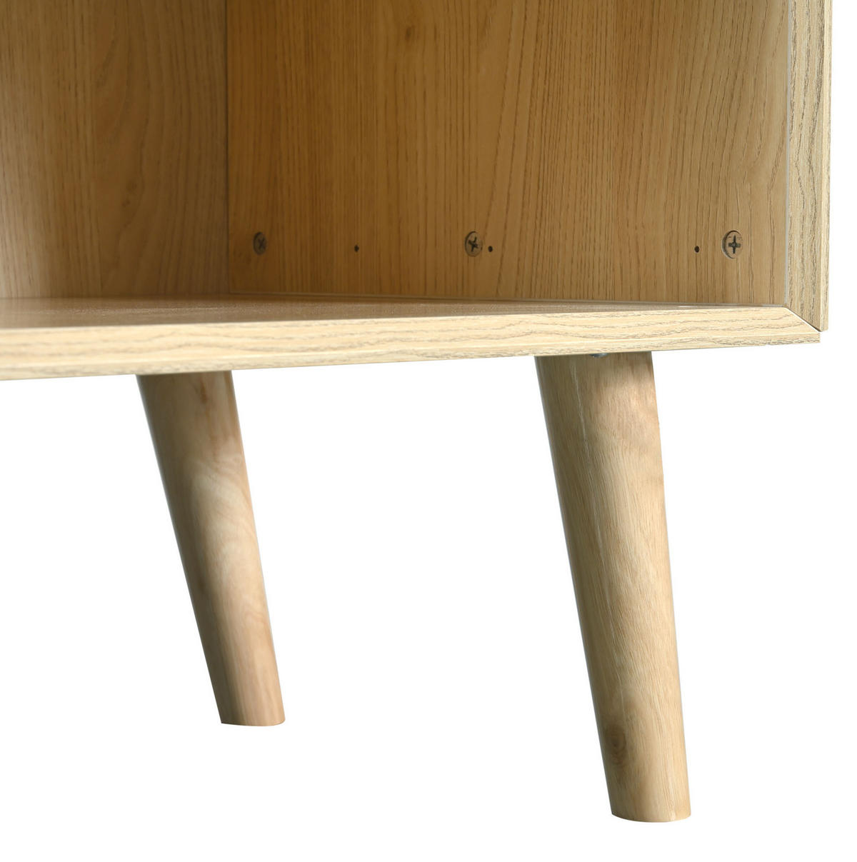 SIDEBOARD 120/40/80 cm Eiche aus MDF und Metall mit Rattangeflecht - Eichefarben, Holzwerkstoff (40/80/120cm) - OKMYHOME