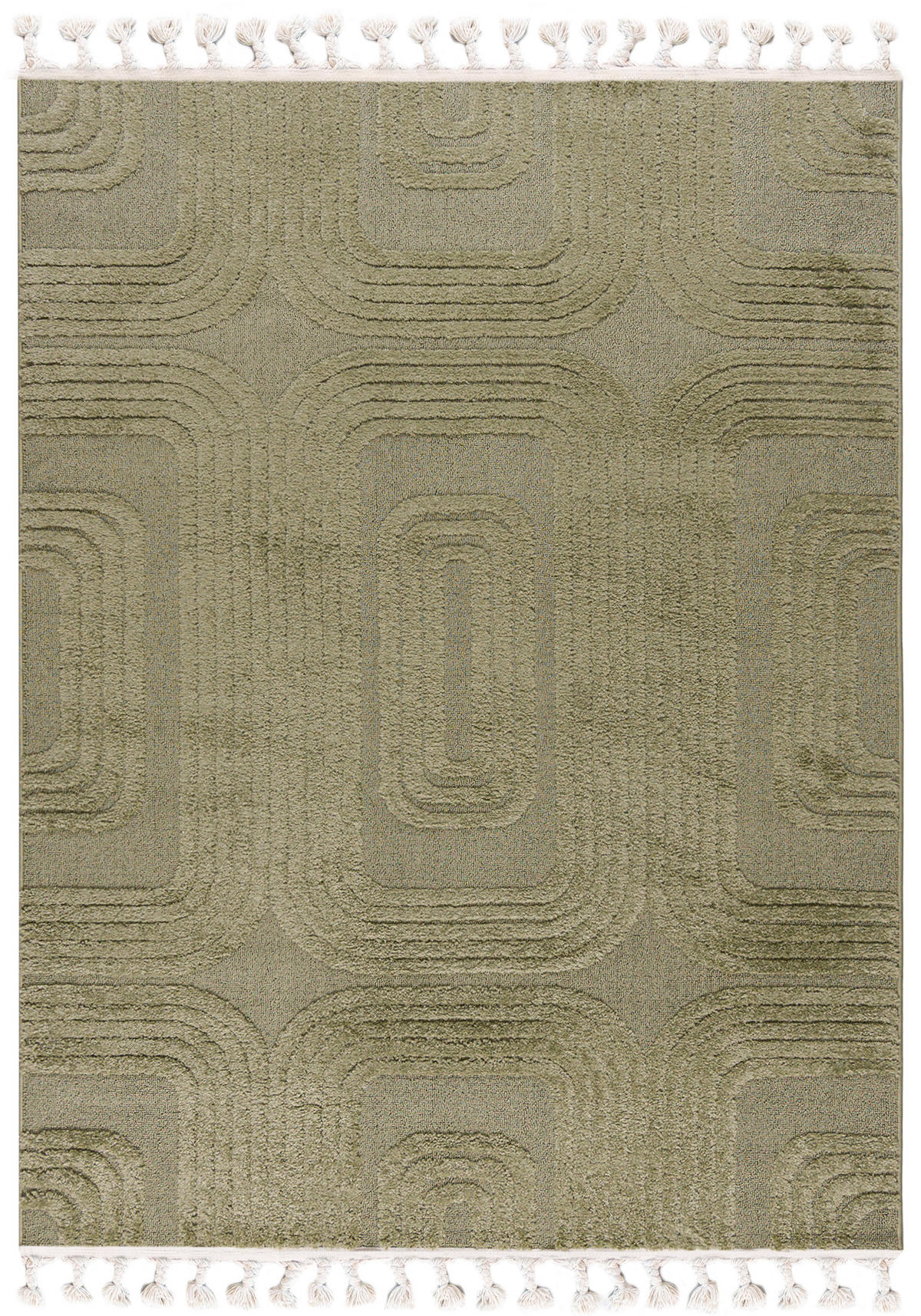 TEPPICH Grün Geometrisch, Moderne - 250 x 350 cm - Grün, Textil (250/350cm) - Mazovia