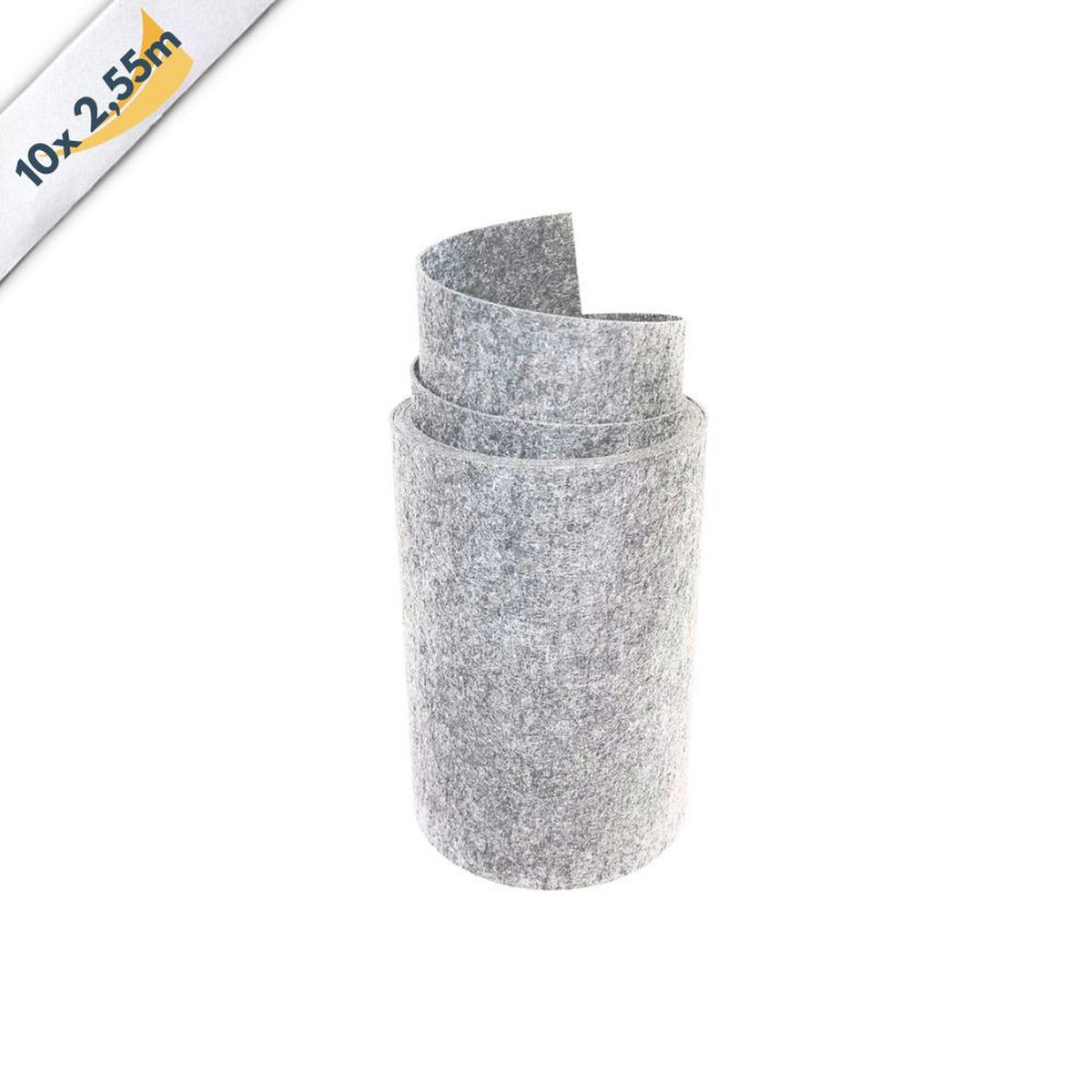 SICHTSCHUTZSTREIFEN Design Vlies für Doppelstabmatten Hellgrau 10x 2,55m - Hellgrau, Kunststoff (255/19cm) - ZAUN|ZU