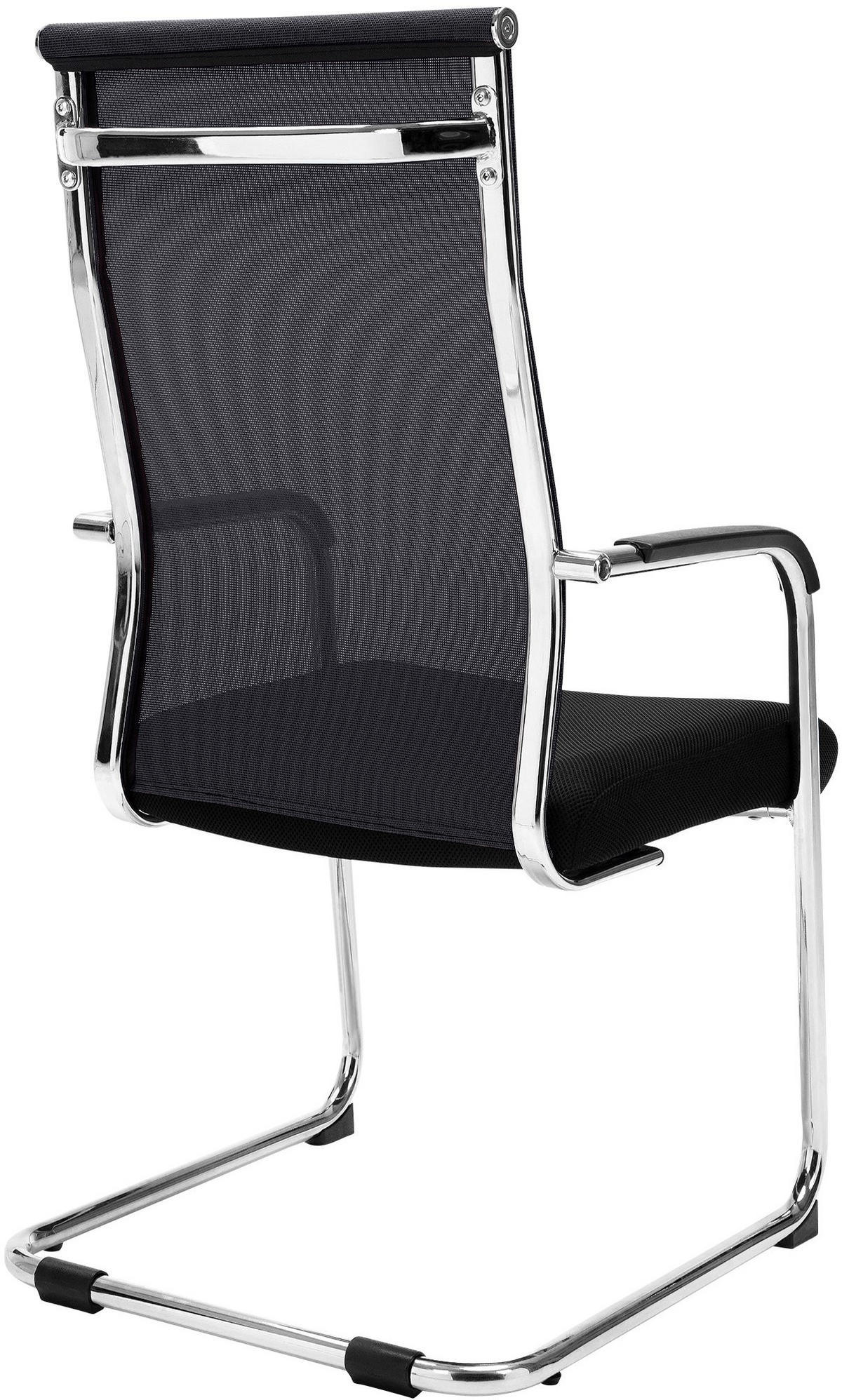 SCHWINGSTUHL Lederlook schwarz - Schwarz, Textil/Metall (54/107/65cm) - CLP