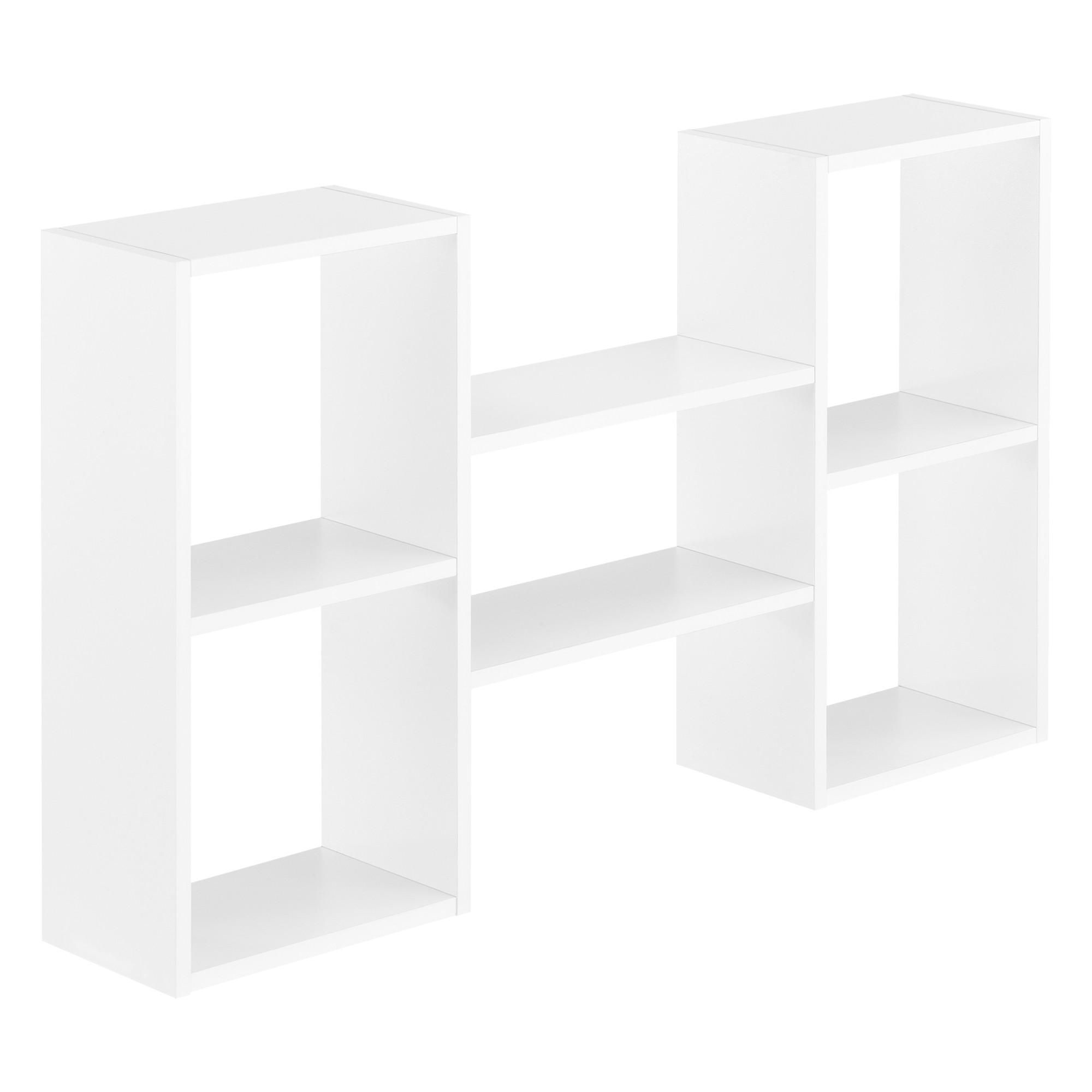 Thumbnail - [en.casa] Wandregal, Weiß, Holzwerkstoff, 5 Fächer, 101x60x18 cm, Wohnzimmer, Regale, Wandregale