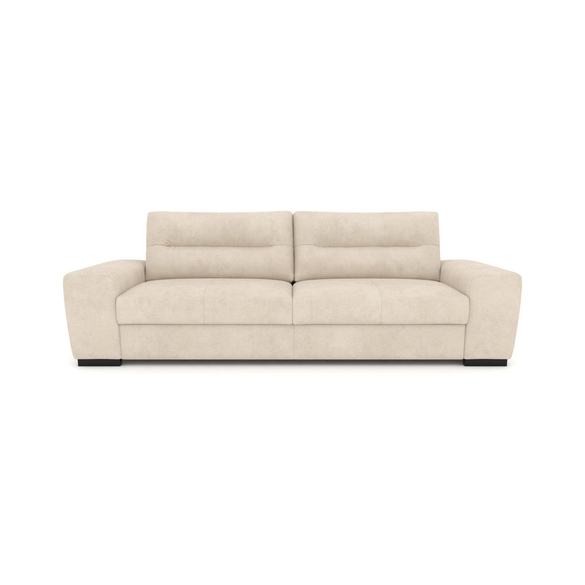 3-SITZER Carlisle Chenille Beige 274/97/93 cm - Sahara, Kunststoff/Textil (274/93/97cm) - foamnova