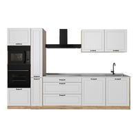 KUCHYNKA R-Line, Biely vidiecky dom/Dub Goldkraft, 310 cm Marmori työtaso - biela/farba duba, kompozitné drevo (310/206.8/60cm) - Vicco