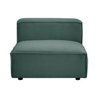 SESSEL mit gerader Rückenlehne - 1 Person - samt - grün Ruzolo - Grün, Holz/Textil (90/67/105cm) - Vente-Unique