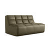 2-SITZER-SOFA Kunstleder Grün - Schwarz/Olivgrün, Leder/Kunststoff (160/75/93cm) - Makamii
