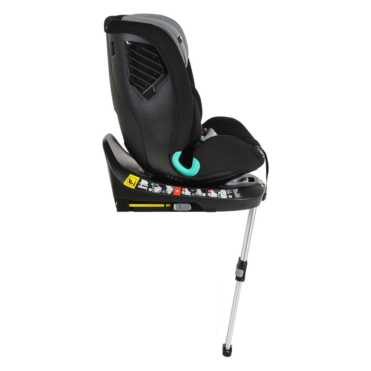 KINDERSITZ i-Protect i-Size grau (40-150cm) Gruppe 0+/1/2/3 Stützfuß Isofix - Grau, Kunststoff (45/60/53cm) - Cangaroo