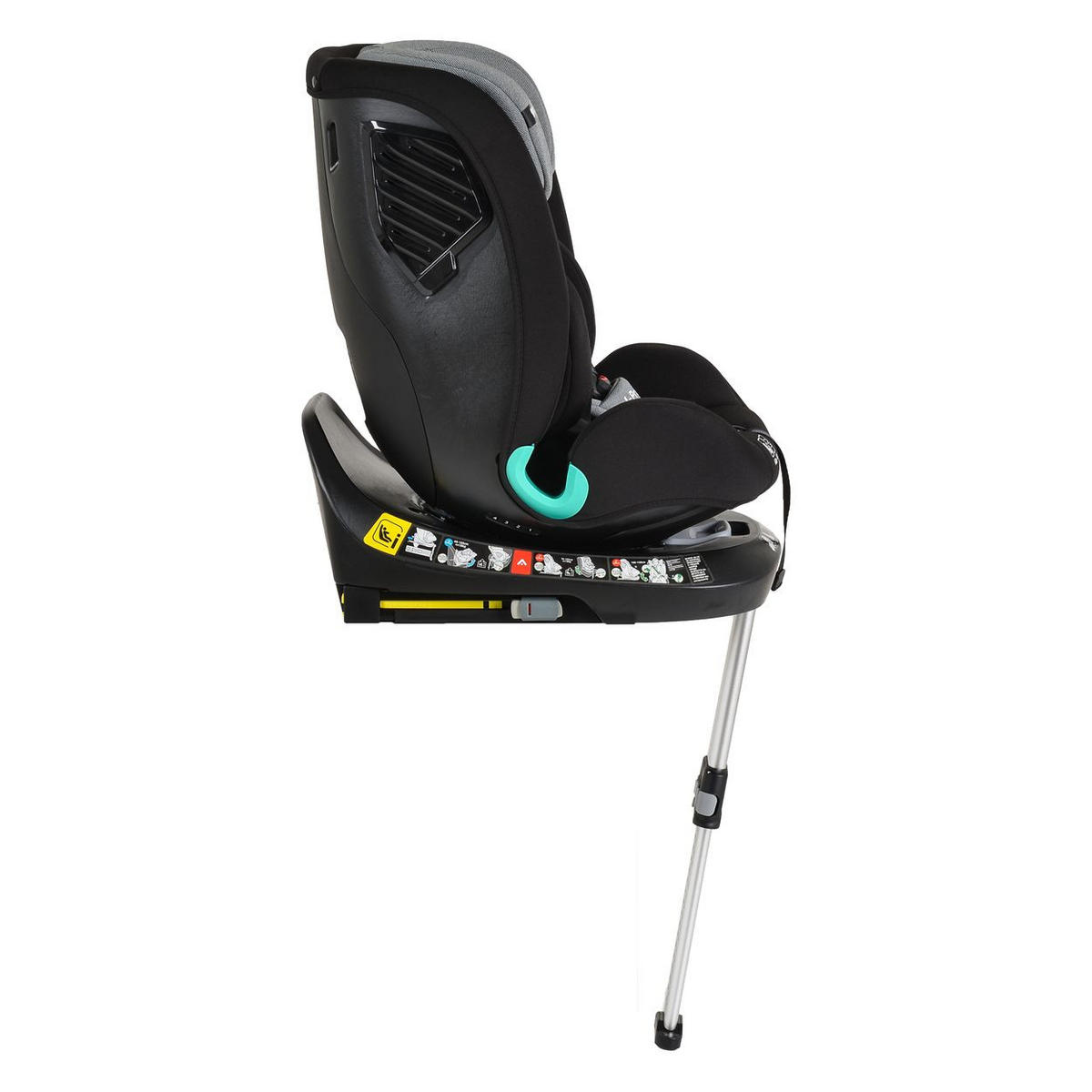 KINDERSITZ i-Protect i-Size grau (40-150cm) Gruppe 0+/1/2/3 Stützfuß Isofix - Grau, Kunststoff (45/60/53cm) - Cangaroo