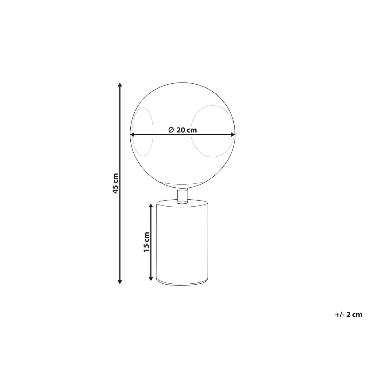 TISCHLEUCHTE Boyd 20/20/45 cm - Messingfarben, Metall (20/20/45cm) - Beliani