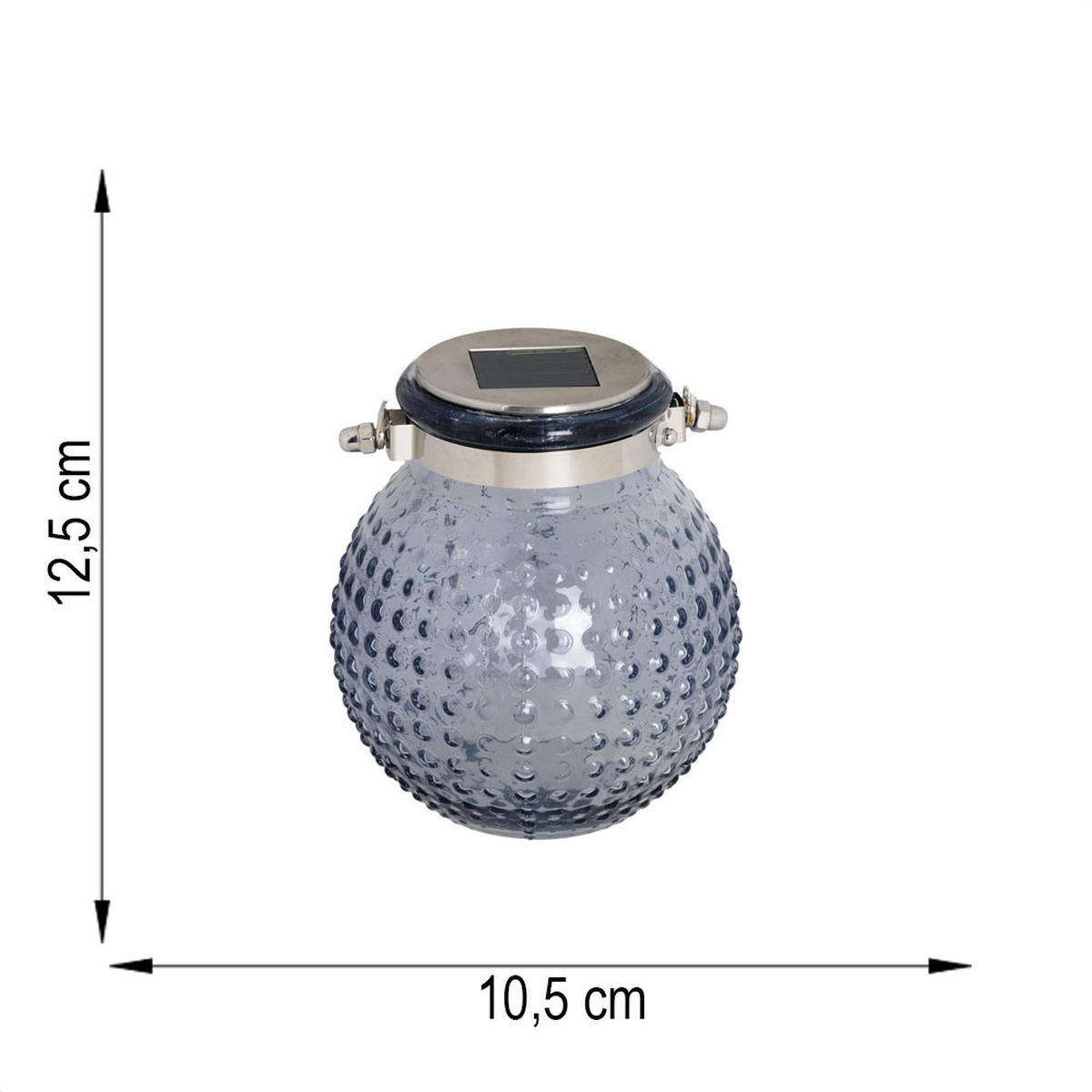 2X LATERNE Glas Klar Solar-LED H 12,5 cm - Klar, Glas (10.5/10.5/12.5cm)