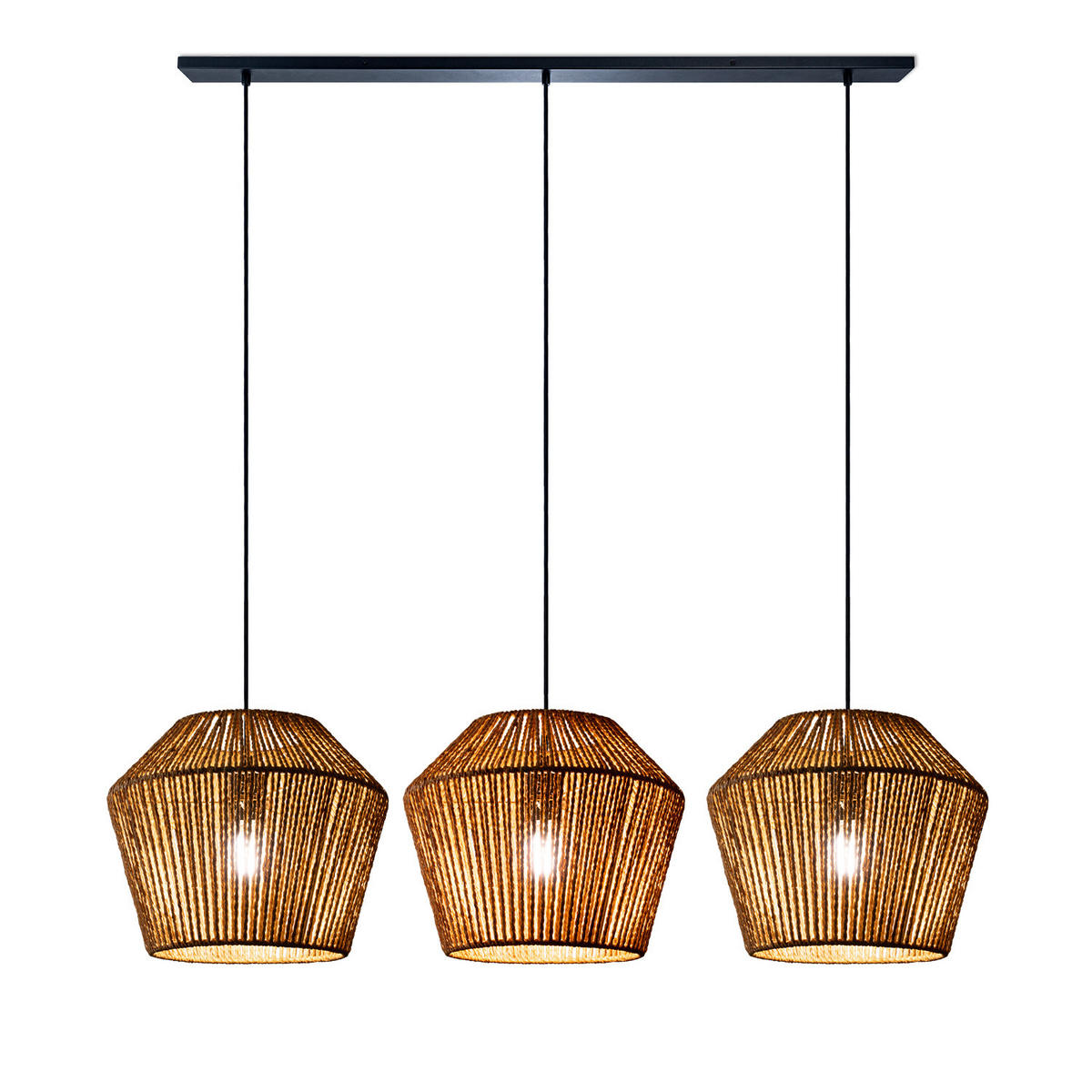 PENDELLEUCHTE Hugo Pd3 Pinto - Schwarz, Metall (33/33/27cm) - Paco Home