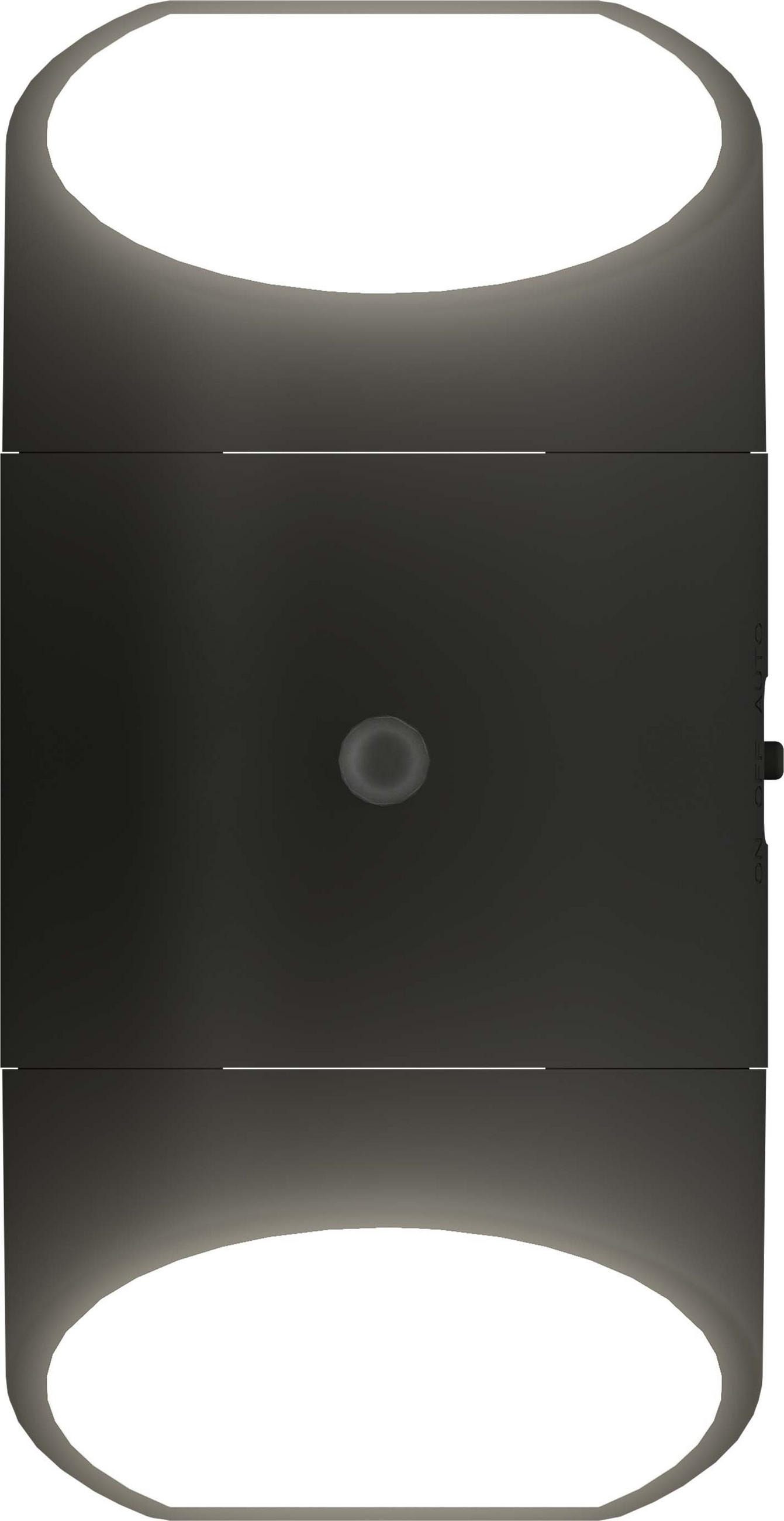 LED Nachtlicht mit Dämmerungssensor & Bewegungsmelder, Up&Down Licht für Steckdose Rund-Schwarz - Schwarz, Kunststoff (8.4/5.1/9.9cm) - Northpoint