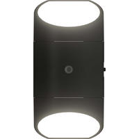 LED Nachtlicht mit Dämmerungssensor & Bewegungsmelder, Up&Down Licht für Steckdose Rund-Schwarz - Schwarz, Kunststoff (8.4/5.1/9.9cm) - Northpoint