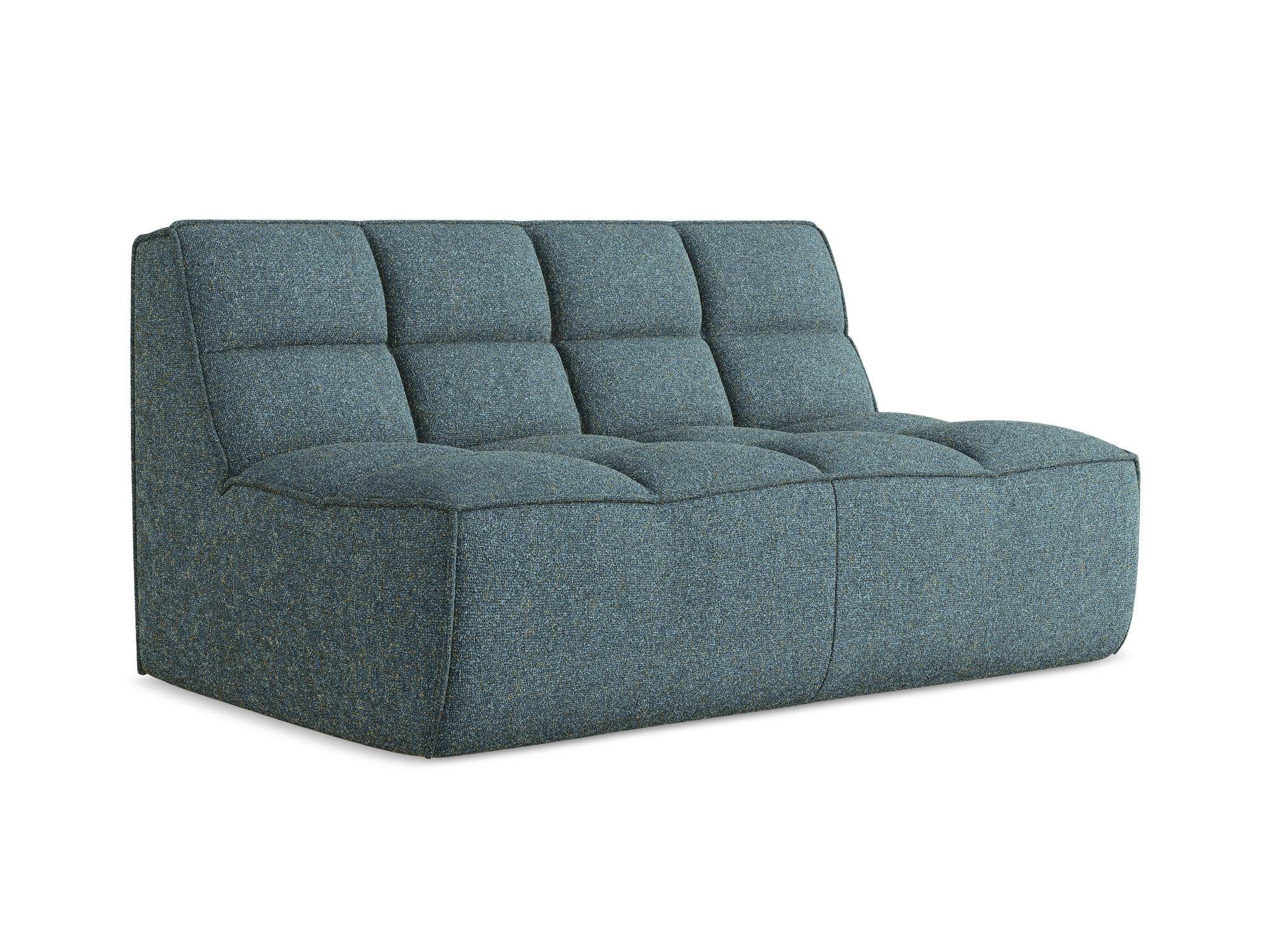 2-SITZER-SOFA Strukturstoff Stoff Blau - Blau/Blaugrau, Kunststoff/Textil (160/75/93cm) - Makamii