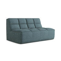 2-SITZER-SOFA Strukturstoff Stoff Blau - Blau/Blaugrau, Kunststoff/Textil (160/75/93cm) - Makamii