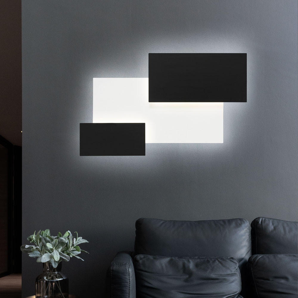 Thumbnail - Wofi Led, Schwarz, Glas, Rechteckig, 33x6.5x53 cm, Lampen & Leuchten, LED Beleuchtung, LED-Wandleuchten