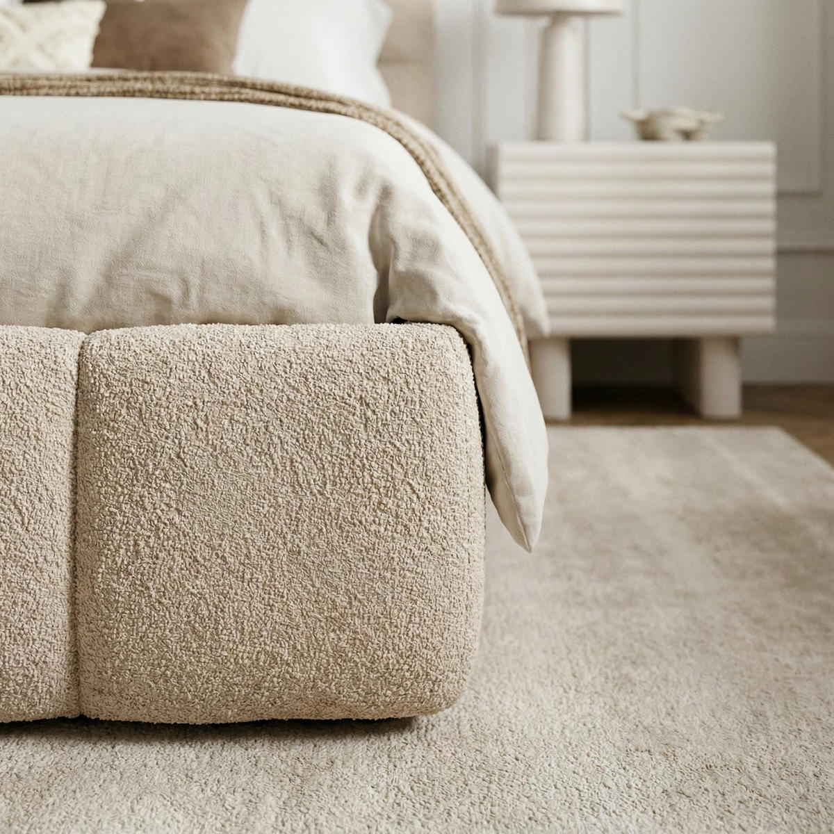 POLSTERBETT CLOUDY 180x200 cm beige - Beige, Textil (180/200cm) - IDIMEX