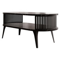 COUCHSITCH Roenni Oval - Multicolor/Schwarz, Holzwerkstoff/Metall (100/50/44cm) - MIRJAN24