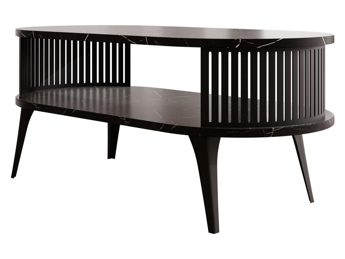 COUCHSITCH Roenni Oval - Multicolor/Schwarz, Holzwerkstoff/Metall (100/50/44cm) - MIRJAN24