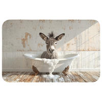 WC PŘEDLOŽKA Osel - Zvířata - Vana - Pěna 80x50 cm - krémová, textil/plast (80/1cm) - OnlyWow