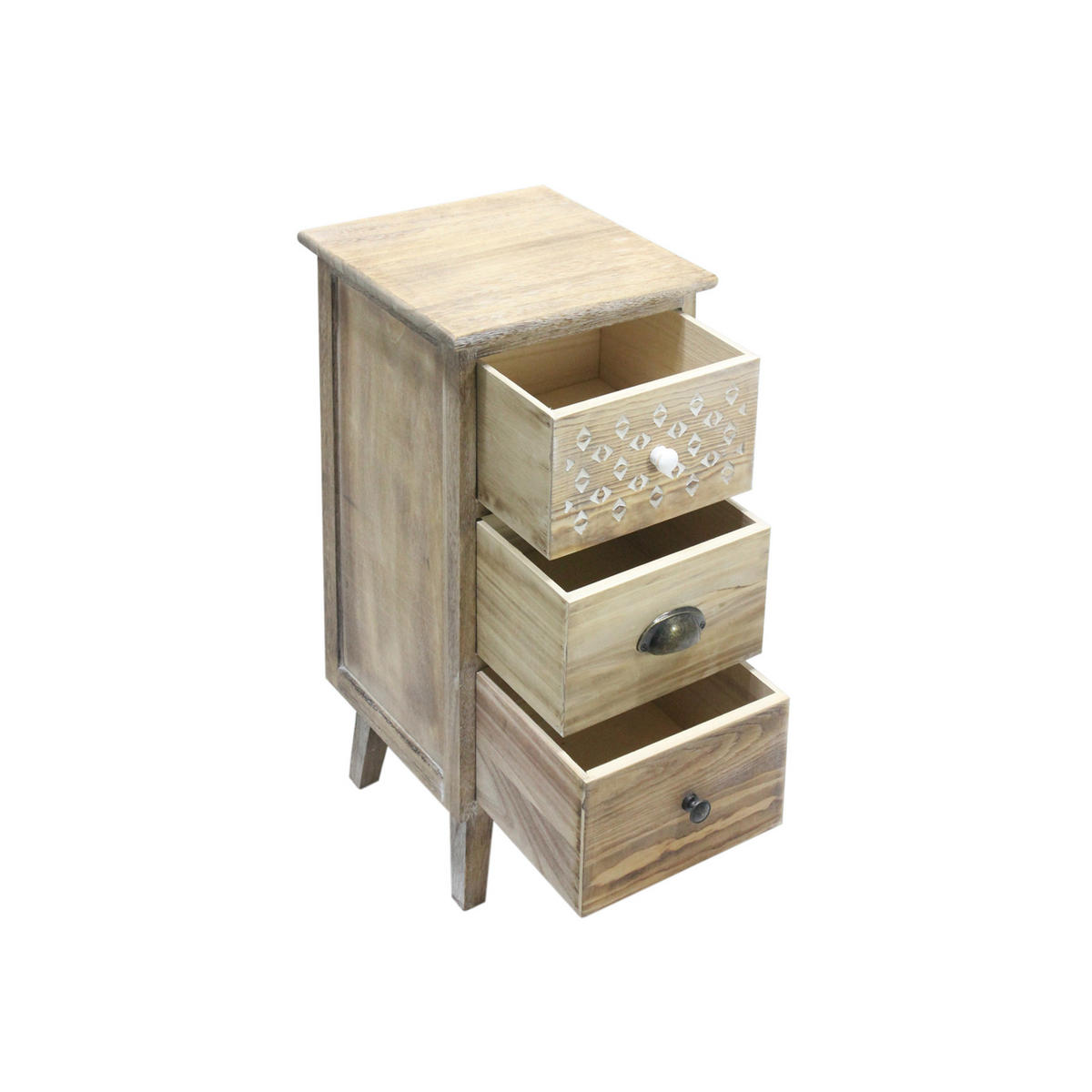 NACHTTISCH Braun 30/30/65 cm - Braun, Holz (30/65/30cm) - Mobili Rebecca