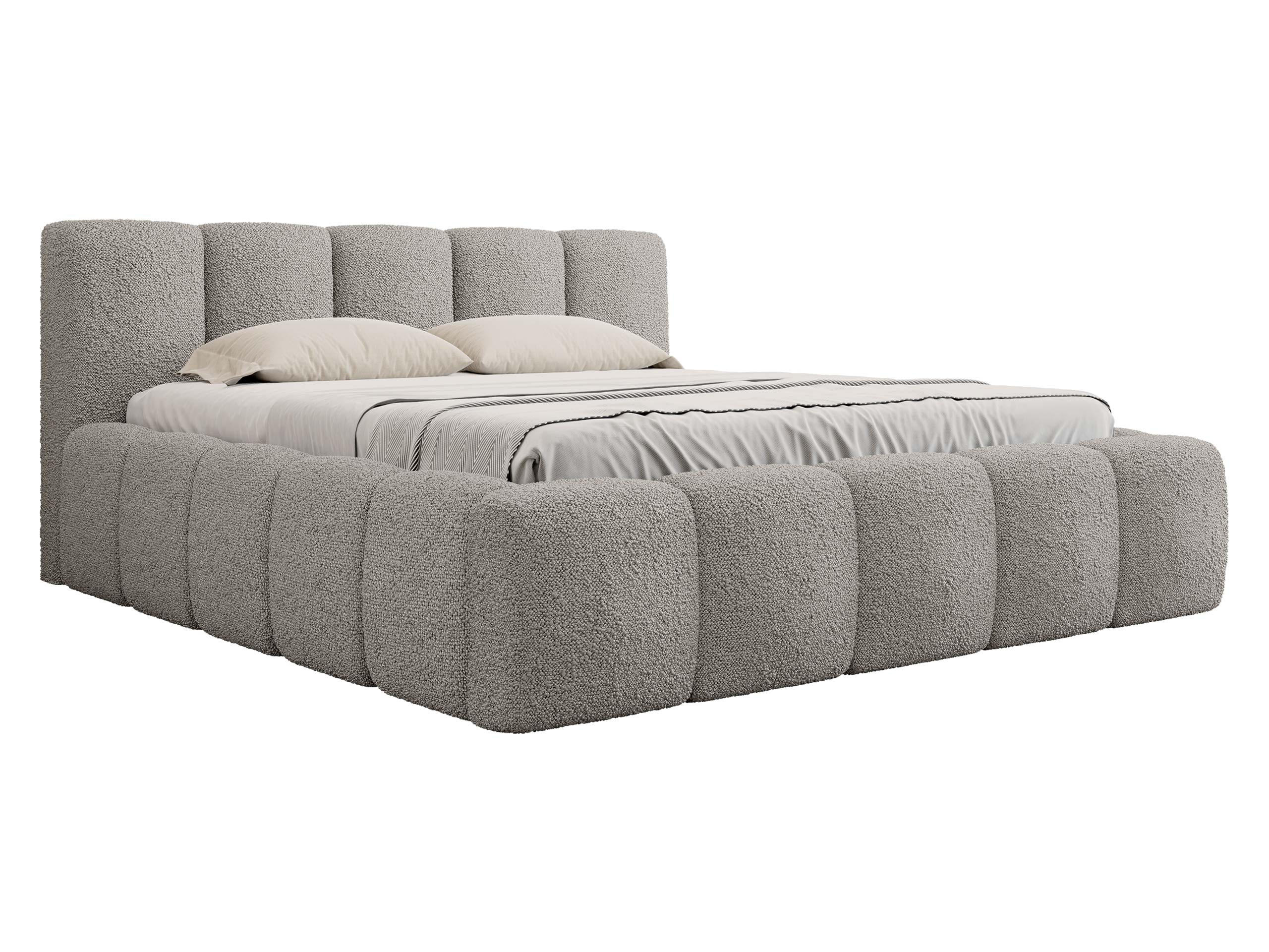 POLSTERBETT Kevson Boucle - Grau, Holzwerkstoff/Textil (180/200cm) - MIRJAN24