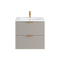 EINZELWASCHTISCH - 60 cm x 46 cm - Holz, Platte - Beige - ZEVARA - Beige, Holz (60/57/46cm) - Vente-Unique