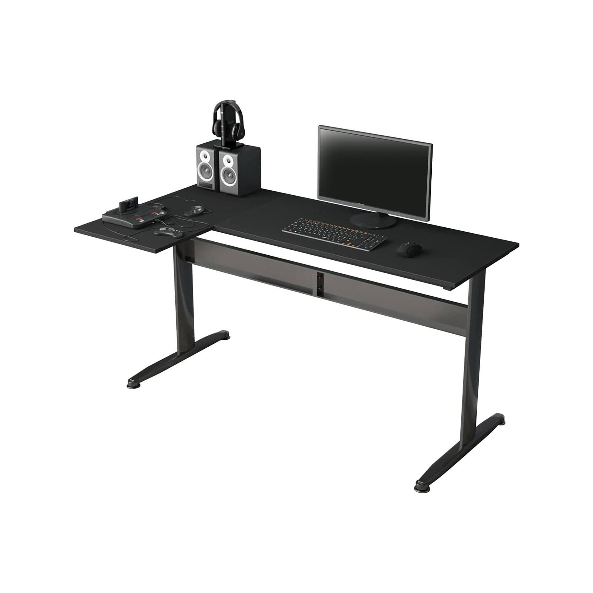 Dmora Schreibtisch Schwarz 80x75x140 cm