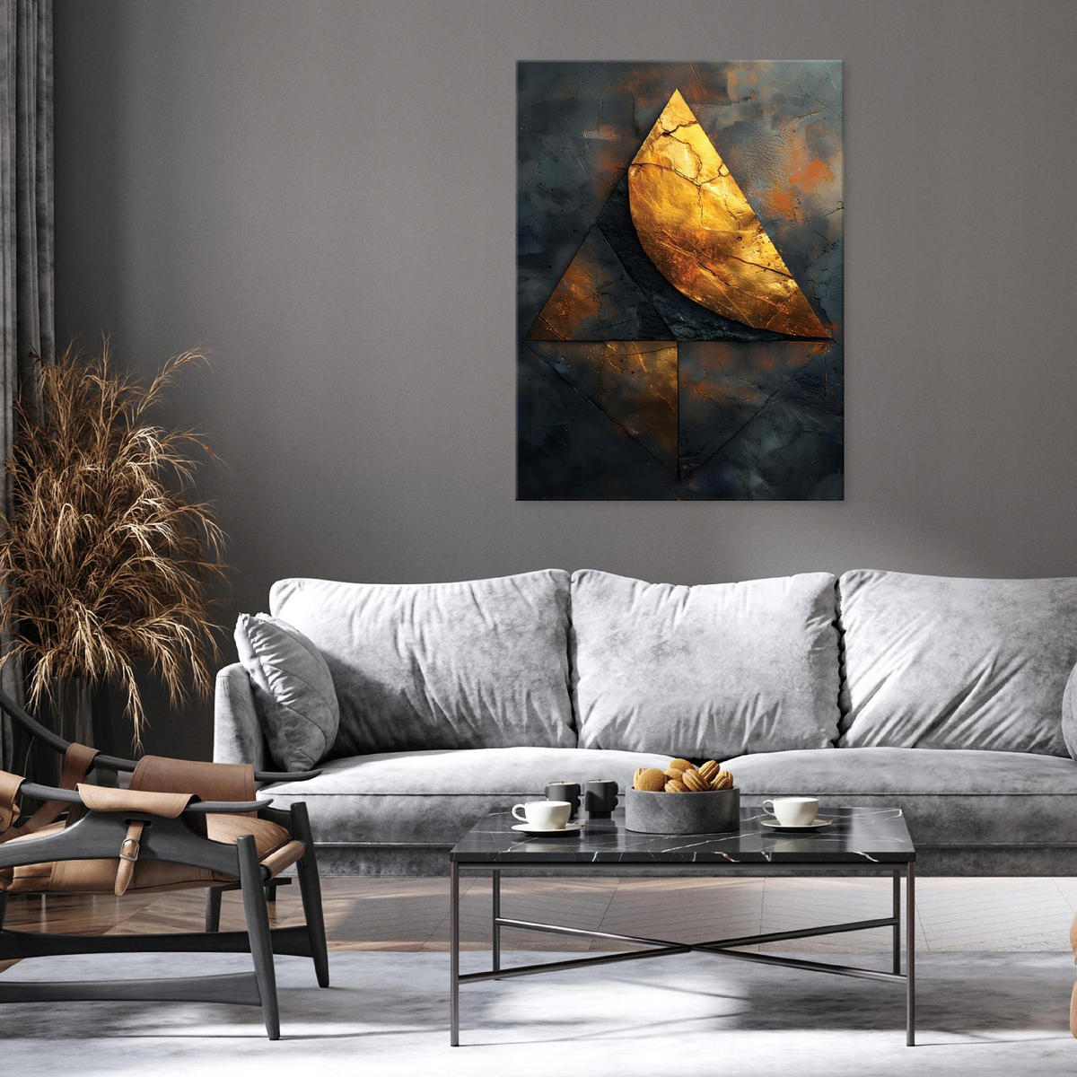 BILDER auf Leinwand Abstrakt Loft 100x70 - Multicolor, Holzwerkstoff (70/100cm) - Wallarena