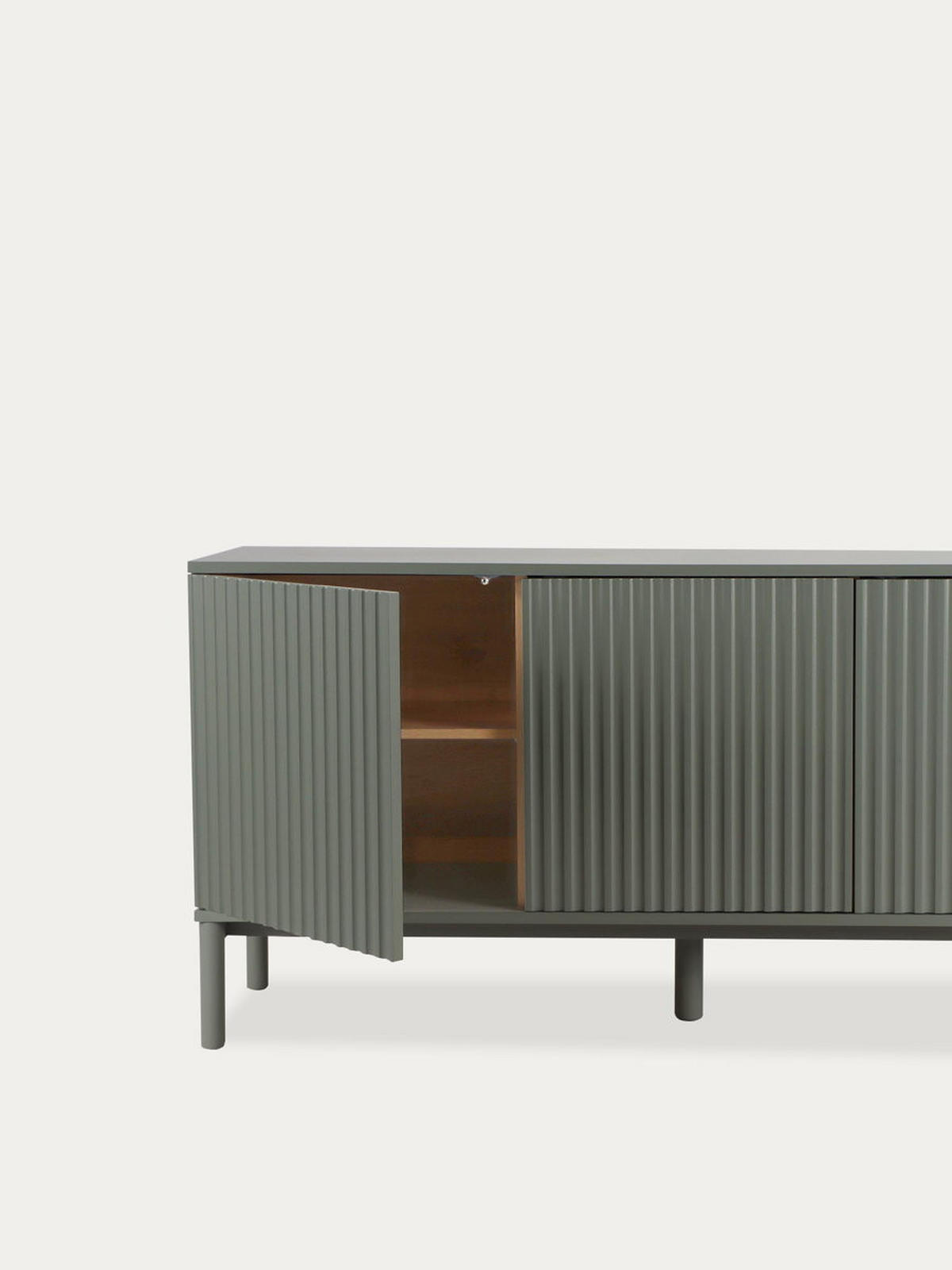 SIDEBOARD Melton Grün 150 cm x 75 cm - Grün, Holzwerkstoff (150/75/40cm) - Kenay Home