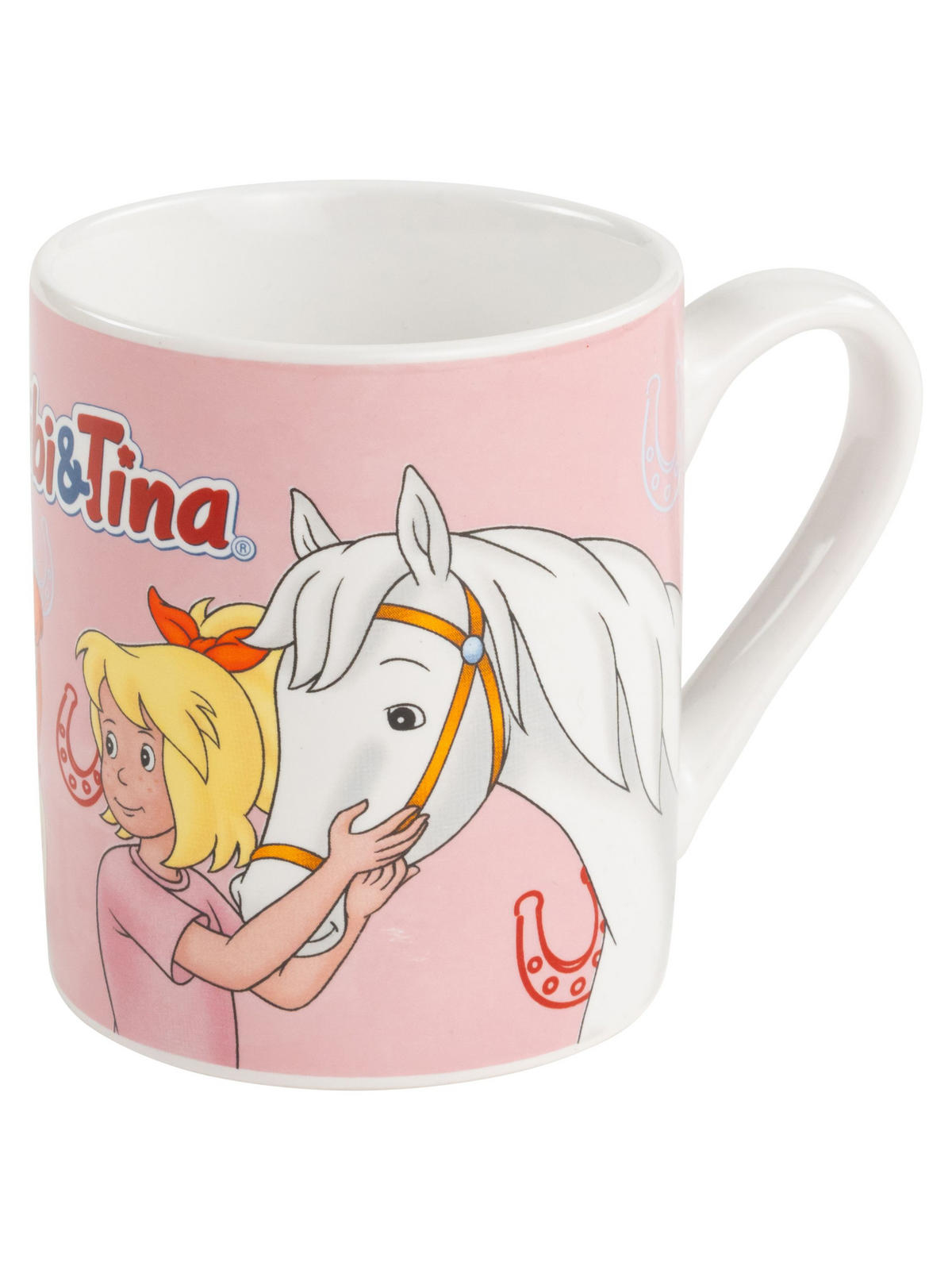 FRÜHSTÜCKSSET Bibi & Tina Pferde Rot/Blau 3-teilig - Multicolor, Keramik (23.8/11.2/23.3cm) - United Labels