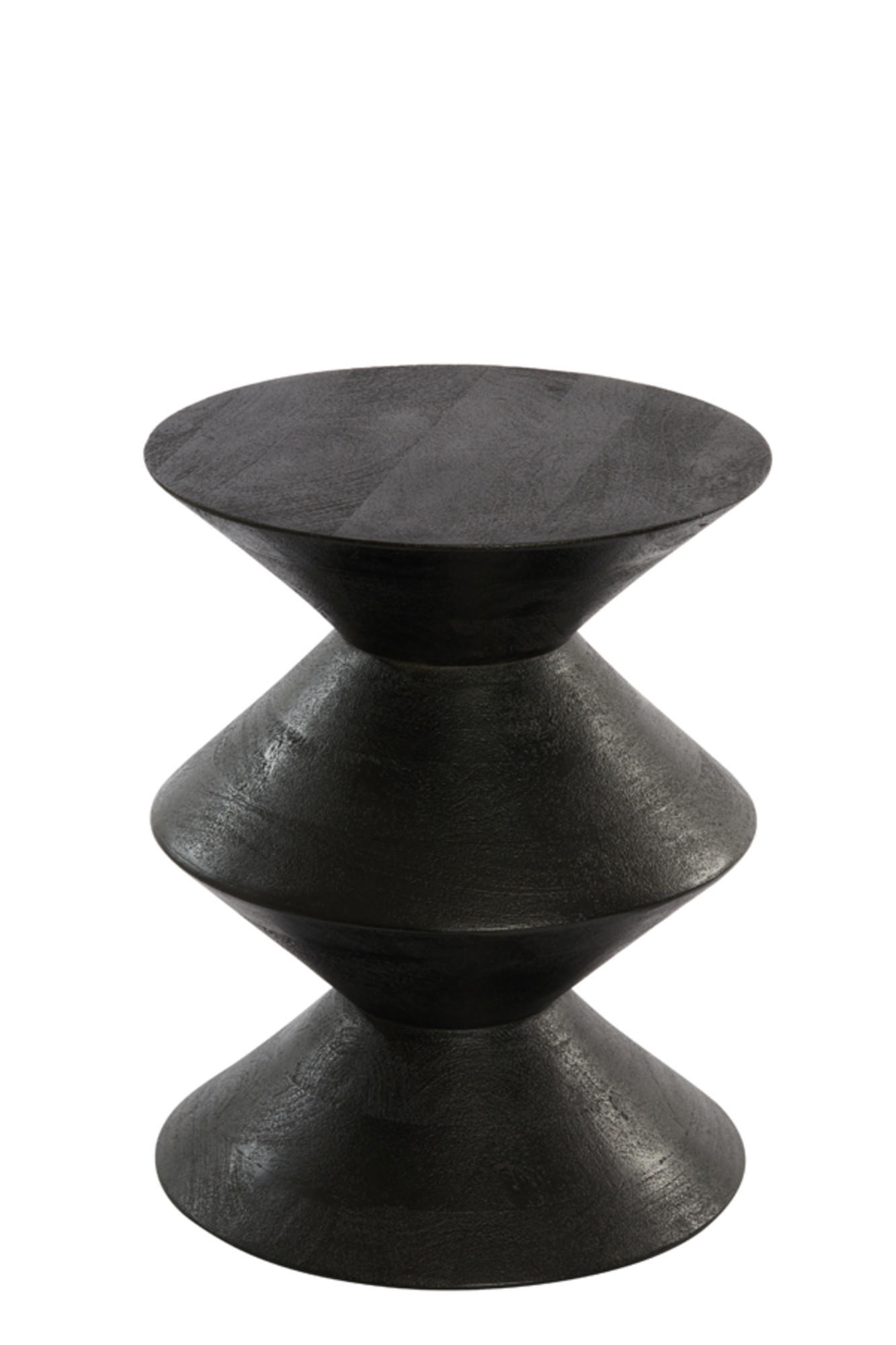 BEISTELLTISCH Larus Schwarz Ø40/50 cm - Schwarz, Holz (40/40/50cm) - Light & Living