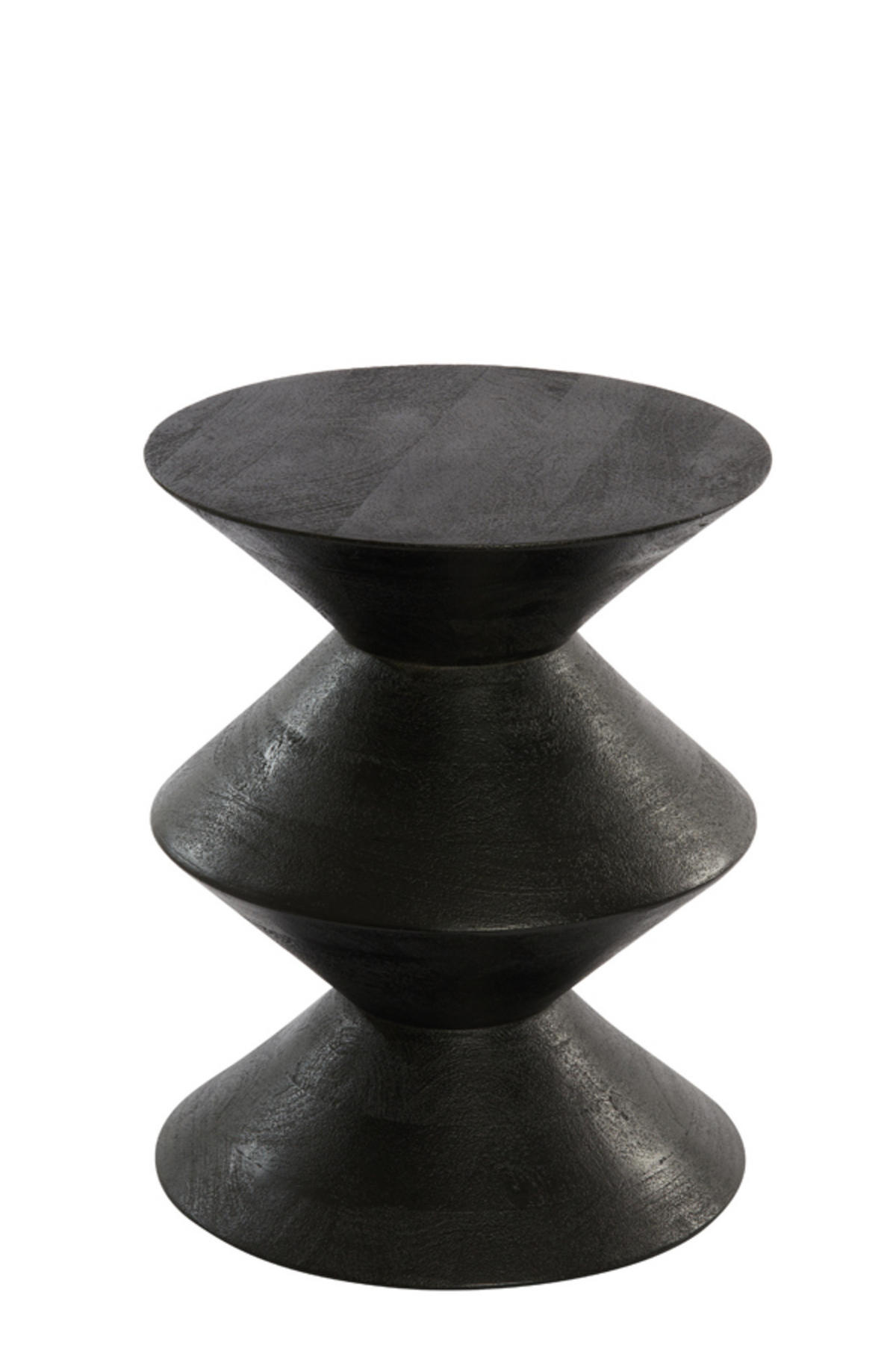 BEISTELLTISCH Larus Schwarz Ø40/50 cm - Schwarz, Holz (40/40/50cm) - Light & Living