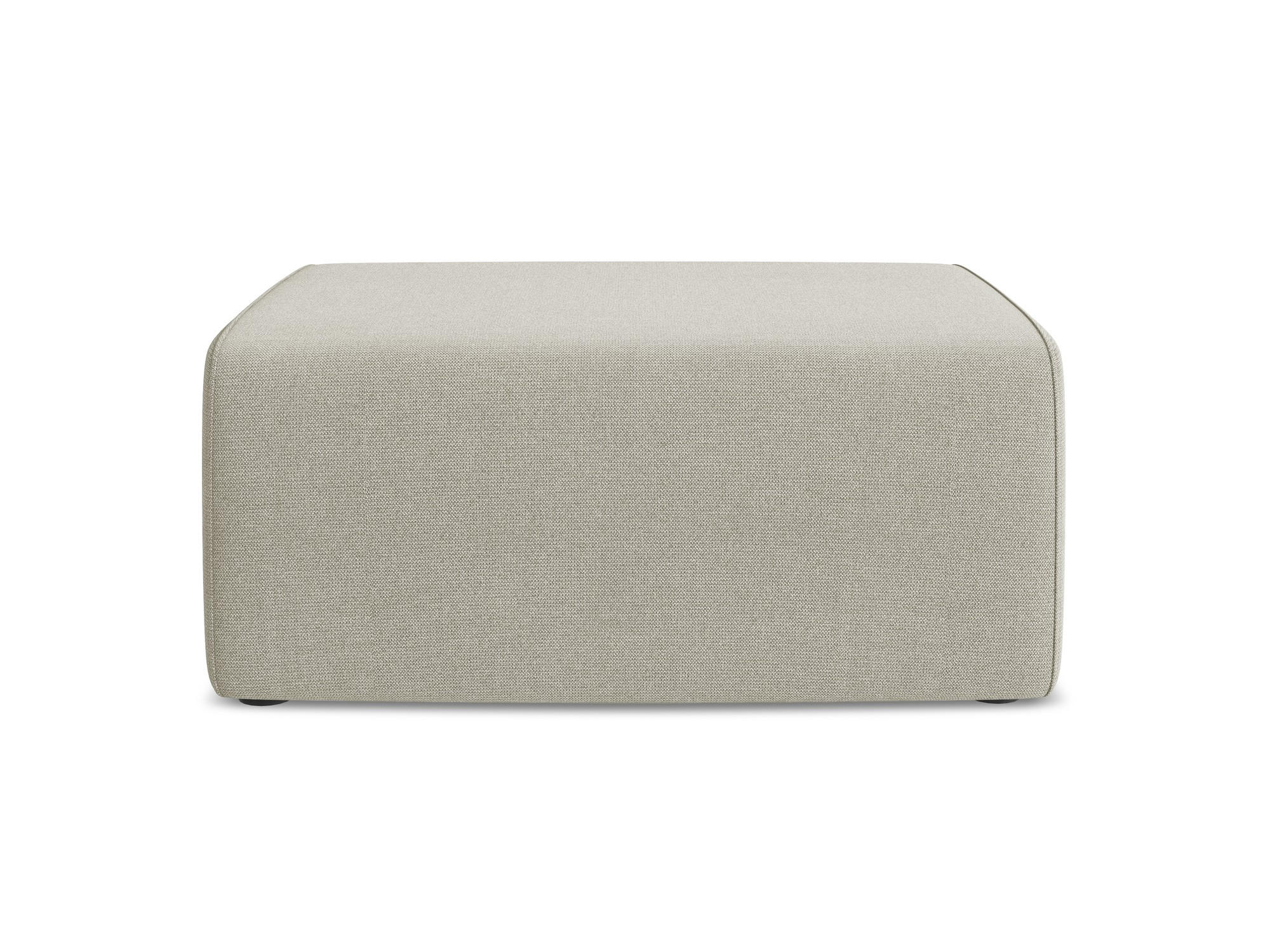POUF Strukturstoff Stoff Beige - Beige/Creme, Kunststoff/Textil (90/80/60cm) - Makamii