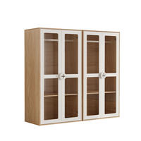 KINDER-KLEIDERSCHRANK 160x50x150cm Weiß + Natur 2-türig Acryl Bügelstange - Multicolor, Holz (50/150/160cm) - FLIEKS