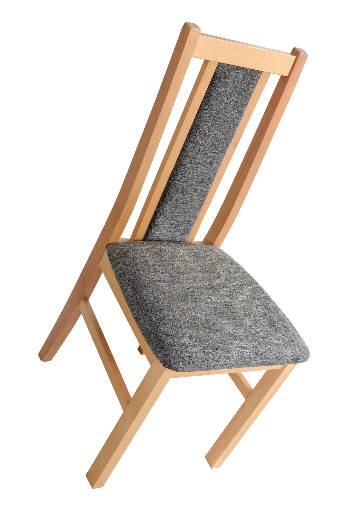 ESSZIMMERSTUHL - 4er-Set Bos 14 grandson aston 6 - Eichefarben/Graubraun, Holz (43/94/40cm) - Leaf Design