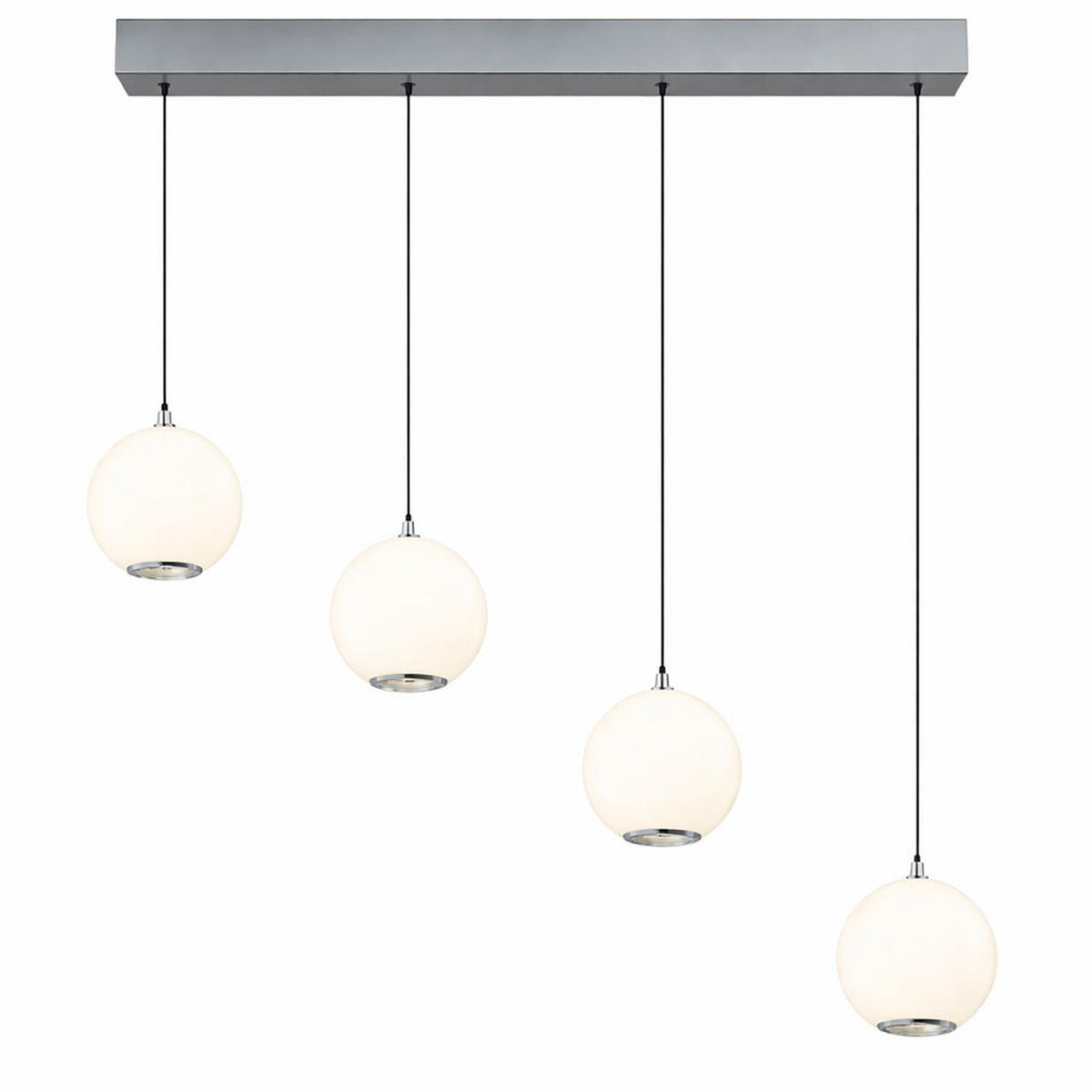 LED PENDELLEUCHTE Simmons Glas Grau, CCT, höhenverstellbar - Grau, Glas (99/15/150cm) - Globo Lighting