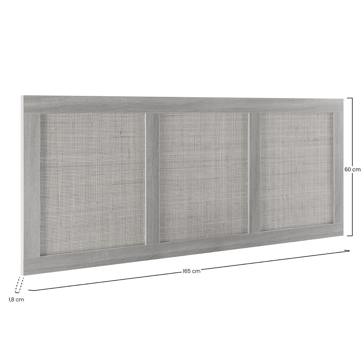 KOPFTEIL Musa 165 x 60 cm Eichenfarbe - Honigeiche, Holzwerkstoff (1.8/165/165cm) - VS Venta-stock