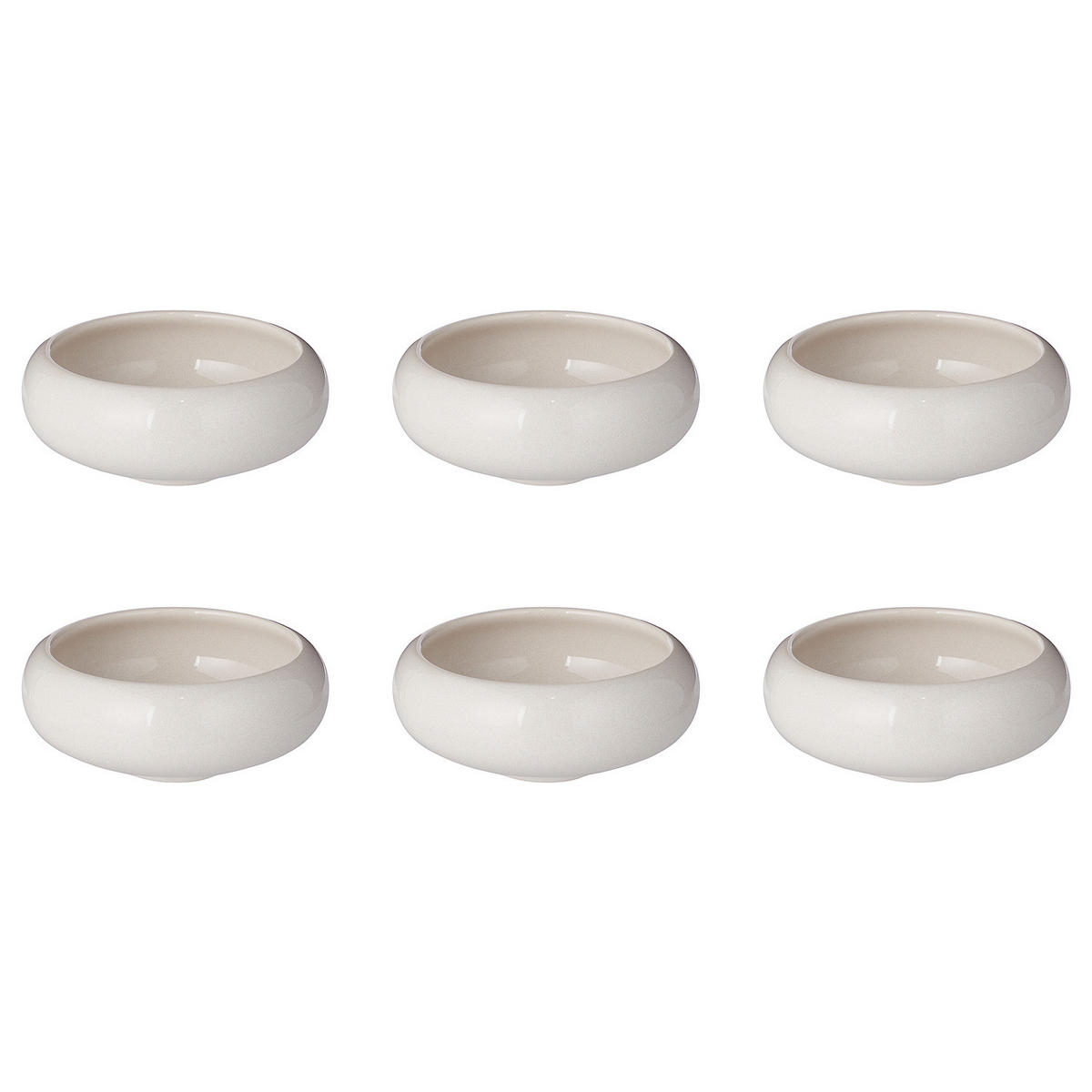 DIPSCHALEN 6er-Set Boogy 90 ml - Creme, Keramik (8/8/3.5cm) - Butlers