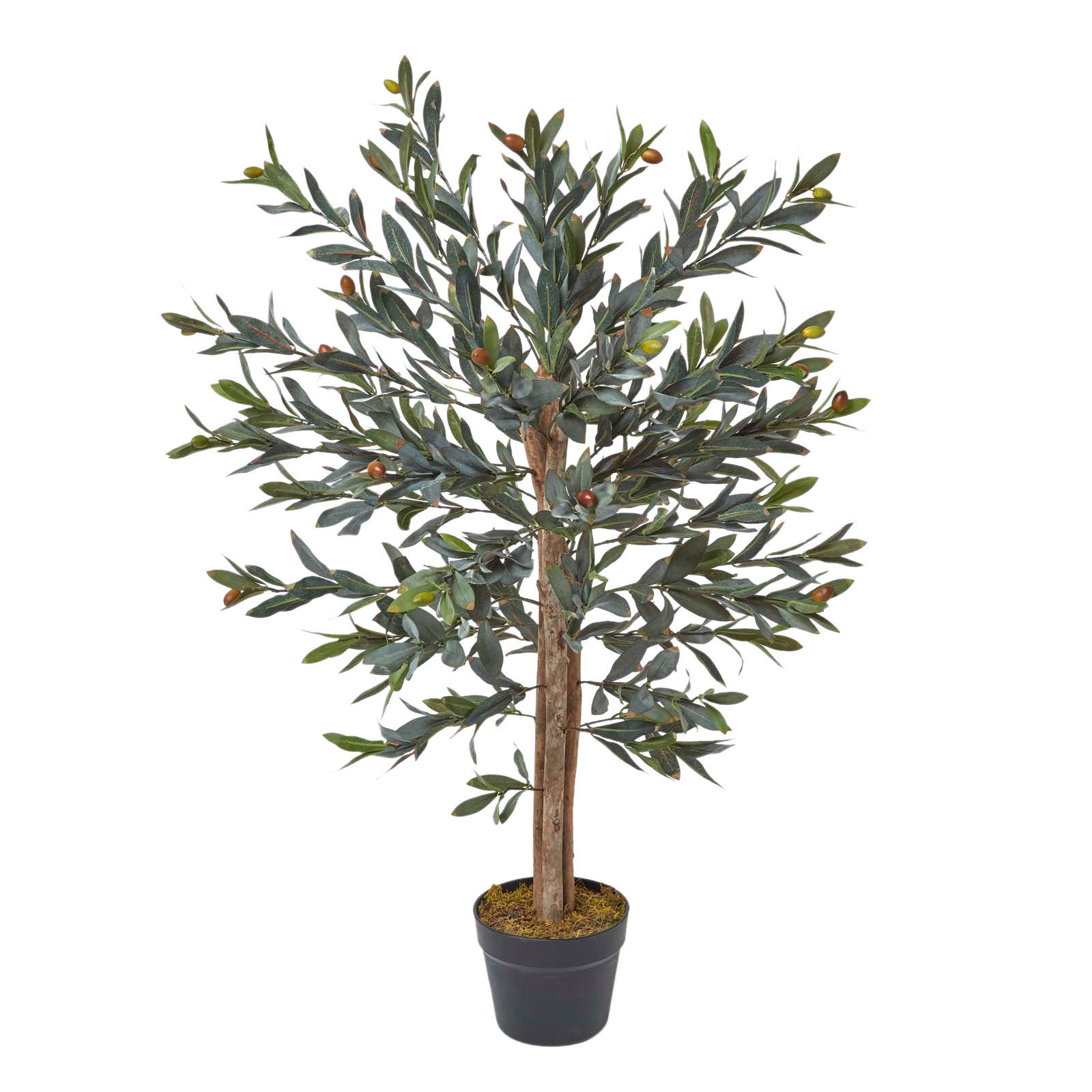 KUNSTBAUM Olive, 90 cm - Grün, Kunststoff (90cm) - Homescapes