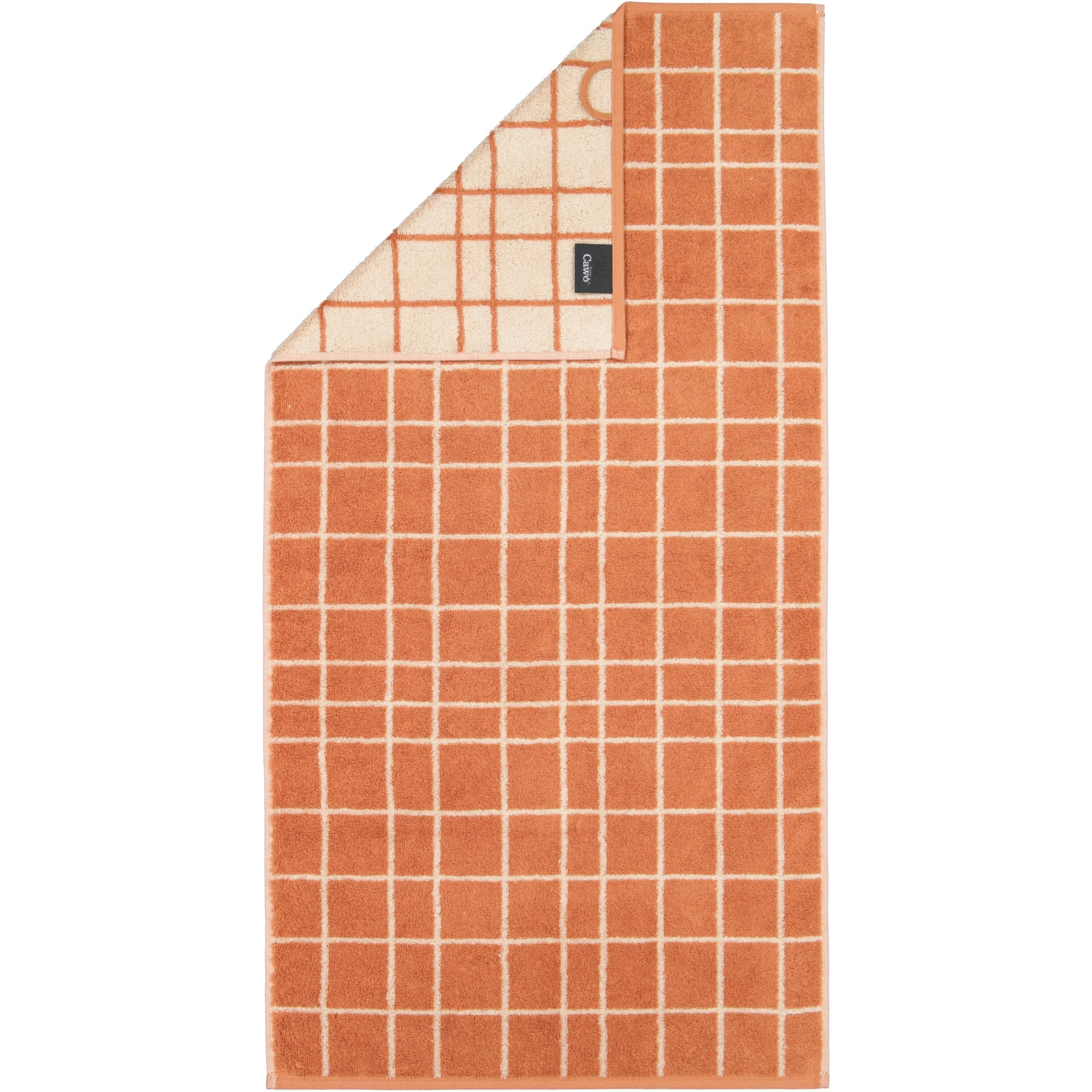 HANDTÜCHER ATELIER ALLOVER 6241 KUPFER - 33 - Orange, Textil (50/100cm) - Cawoe