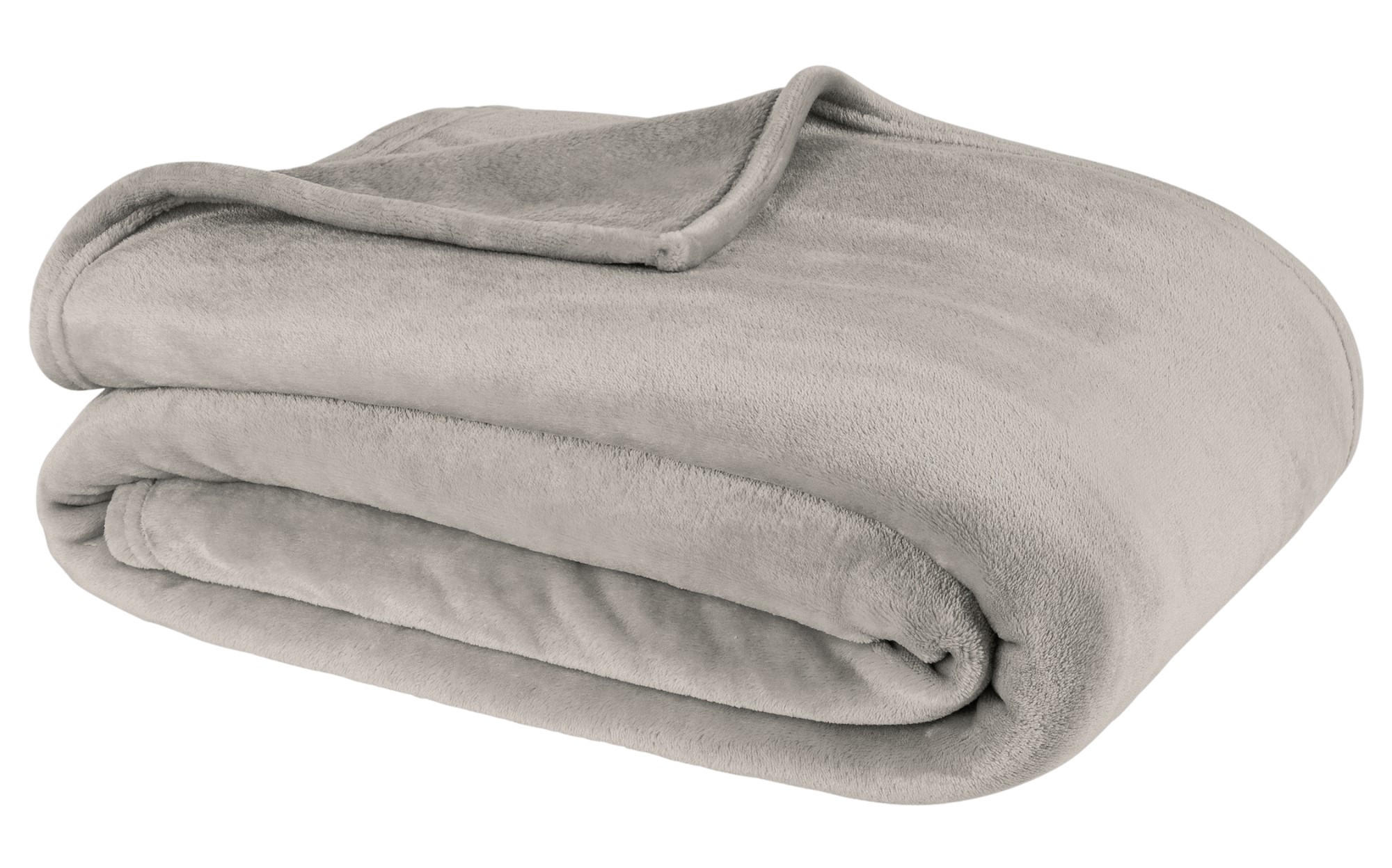 KUSCHELDECKE Flauschig 150x250, Wohndecke Cashmere-Touch, Sofadecke Grau - Grau, Textil (150/200cm) - Carpe Sonno