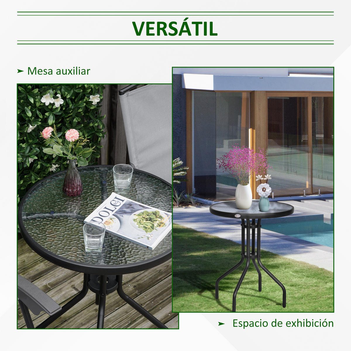 GARTENTISCH,SCHWARZ,1 Stück - Schwarz, Metall (60/60/70cm) - GiPP